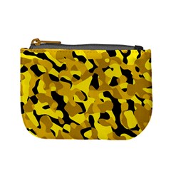 Black and Yellow Camouflage Pattern Mini Coin Purse