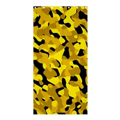 Black and Yellow Camouflage Pattern Shower Curtain 36  x 72  (Stall) 