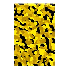 Black and Yellow Camouflage Pattern Shower Curtain 48  x 72  (Small) 