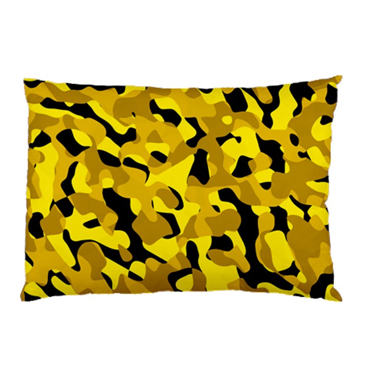 Black and Yellow Camouflage Pattern Pillow Case (Two Sides)