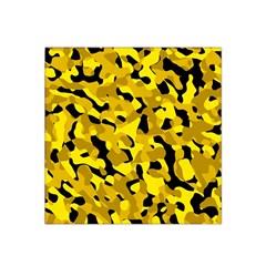 Black and Yellow Camouflage Pattern Satin Bandana Scarf