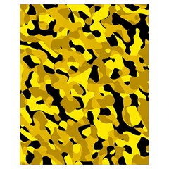 Black and Yellow Camouflage Pattern Drawstring Bag (Small)