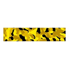 Black and Yellow Camouflage Pattern Velvet Scrunchie