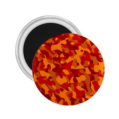 Red And Orange Camouflage Pattern 2 25  Magnets by SpinnyChairDesigns