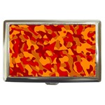 Red and Orange Camouflage Pattern Cigarette Money Case Front