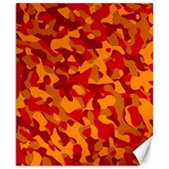 Red And Orange Camouflage Pattern Canvas 8  X 10  by SpinnyChairDesigns