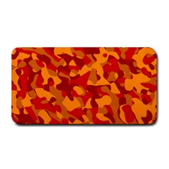 Red And Orange Camouflage Pattern Medium Bar Mats by SpinnyChairDesigns