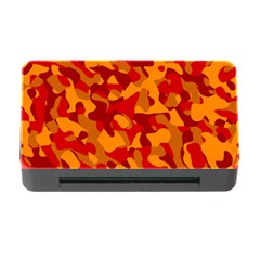 Red And Orange Camouflage Pattern Memory Card Reader With Cf by SpinnyChairDesigns