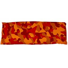 Red And Orange Camouflage Pattern Body Pillow Case Dakimakura (two Sides) by SpinnyChairDesigns