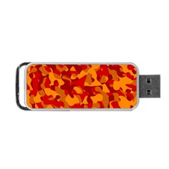 Red And Orange Camouflage Pattern Portable Usb Flash (two Sides) by SpinnyChairDesigns