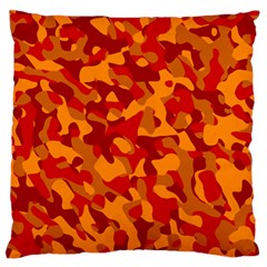 Red And Orange Camouflage Pattern Standard Flano Cushion Case (one Side) by SpinnyChairDesigns