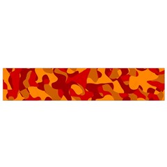 Red And Orange Camouflage Pattern Small Flano Scarf by SpinnyChairDesigns