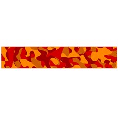 Red And Orange Camouflage Pattern Large Flano Scarf  by SpinnyChairDesigns