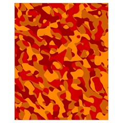 Red And Orange Camouflage Pattern Drawstring Bag (small) by SpinnyChairDesigns