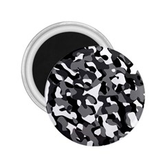 Black and White Camouflage Pattern 2.25  Magnets