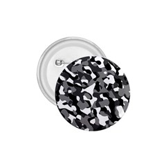 Black and White Camouflage Pattern 1.75  Buttons