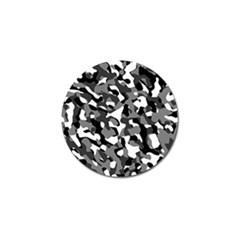 Black and White Camouflage Pattern Golf Ball Marker (4 pack)