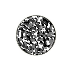 Black and White Camouflage Pattern Hat Clip Ball Marker