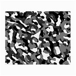 Black and White Camouflage Pattern Small Glasses Cloth Front