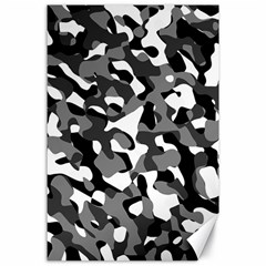 Black And White Camouflage Pattern Canvas 24  X 36 