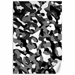 Black and White Camouflage Pattern Canvas 24  x 36  23.35 x34.74  Canvas - 1