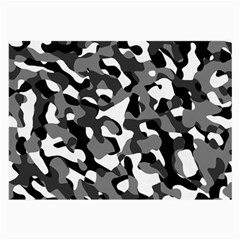 Black and White Camouflage Pattern Large Glasses Cloth