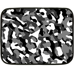 Black and White Camouflage Pattern Double Sided Fleece Blanket (Mini) 