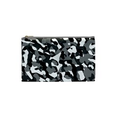 Black and White Camouflage Pattern Cosmetic Bag (Small)