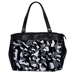 Black and White Camouflage Pattern Oversize Office Handbag