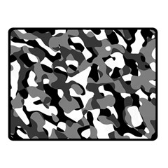 Black And White Camouflage Pattern Fleece Blanket (small) by SpinnyChairDesigns