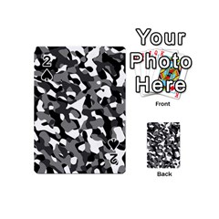 Black and White Camouflage Pattern Playing Cards 54 Designs (Mini)