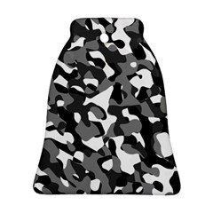 Black and White Camouflage Pattern Bell Ornament (Two Sides)