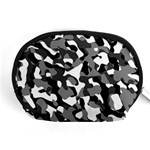 Black and White Camouflage Pattern Accessory Pouch (Medium) Front