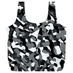 Black and White Camouflage Pattern Full Print Recycle Bag (XXL)