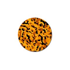 Orange And Black Camouflage Pattern Golf Ball Marker (10 Pack) by SpinnyChairDesigns