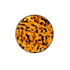 Orange And Black Camouflage Pattern Hat Clip Ball Marker (10 Pack) by SpinnyChairDesigns