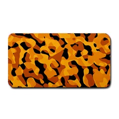 Orange And Black Camouflage Pattern Medium Bar Mats by SpinnyChairDesigns