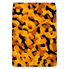 Orange And Black Camouflage Pattern Removable Flap Cover (l) by SpinnyChairDesigns