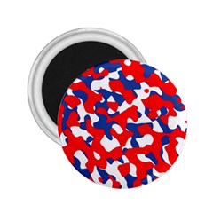 Red White Blue Camouflage Pattern 2 25  Magnets by SpinnyChairDesigns