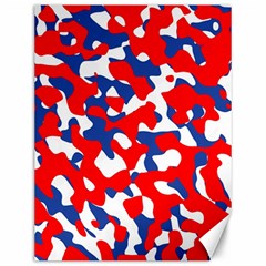 Red White Blue Camouflage Pattern Canvas 12  X 16  by SpinnyChairDesigns