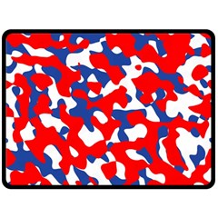 Red White Blue Camouflage Pattern Fleece Blanket (large) 