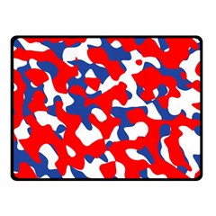 Red White Blue Camouflage Pattern Fleece Blanket (small) by SpinnyChairDesigns