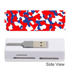 Red White Blue Camouflage Pattern Memory Card Reader (stick) by SpinnyChairDesigns