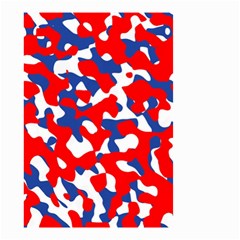 Red White Blue Camouflage Pattern Small Garden Flag (two Sides) by SpinnyChairDesigns