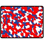 Red White Blue Camouflage Pattern Double Sided Fleece Blanket (Large)  80 x60  Blanket Front