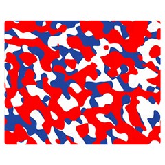 Red White Blue Camouflage Pattern Double Sided Flano Blanket (medium)  by SpinnyChairDesigns