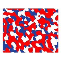 Red White Blue Camouflage Pattern Double Sided Flano Blanket (large)  by SpinnyChairDesigns