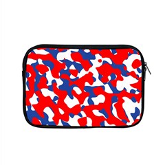 Red White Blue Camouflage Pattern Apple Macbook Pro 15  Zipper Case by SpinnyChairDesigns