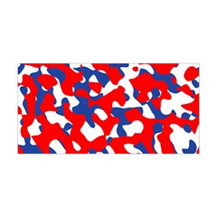 Red White Blue Camouflage Pattern Yoga Headband by SpinnyChairDesigns