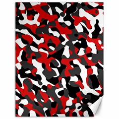 Black Red White Camouflage Pattern Canvas 12  X 16  by SpinnyChairDesigns